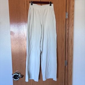 Lululemon Wide Leg Slit Leg Cream Pants